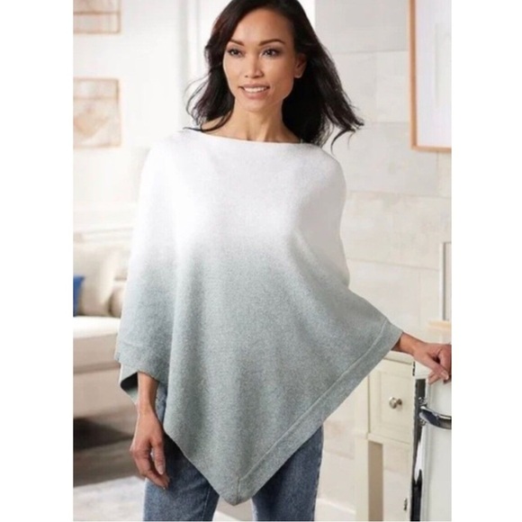 Barefoot Dreams Sweaters - Barefoot Dreams Cozy Chic Ultra Lite Ombre Poncho One Size